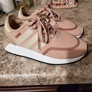 Blush pink Adidas Tennis shoes